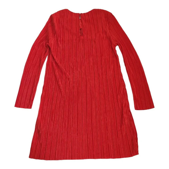 H&M Sheath Dress Size S Red Cocktail Mini Pleated - Picture 5 of 7